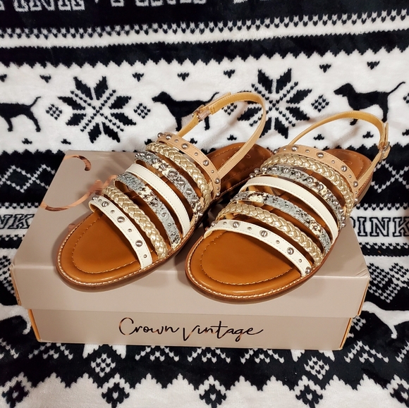 Crown Vintage Womens Sandals Size 8 New - Picture 2 of 15